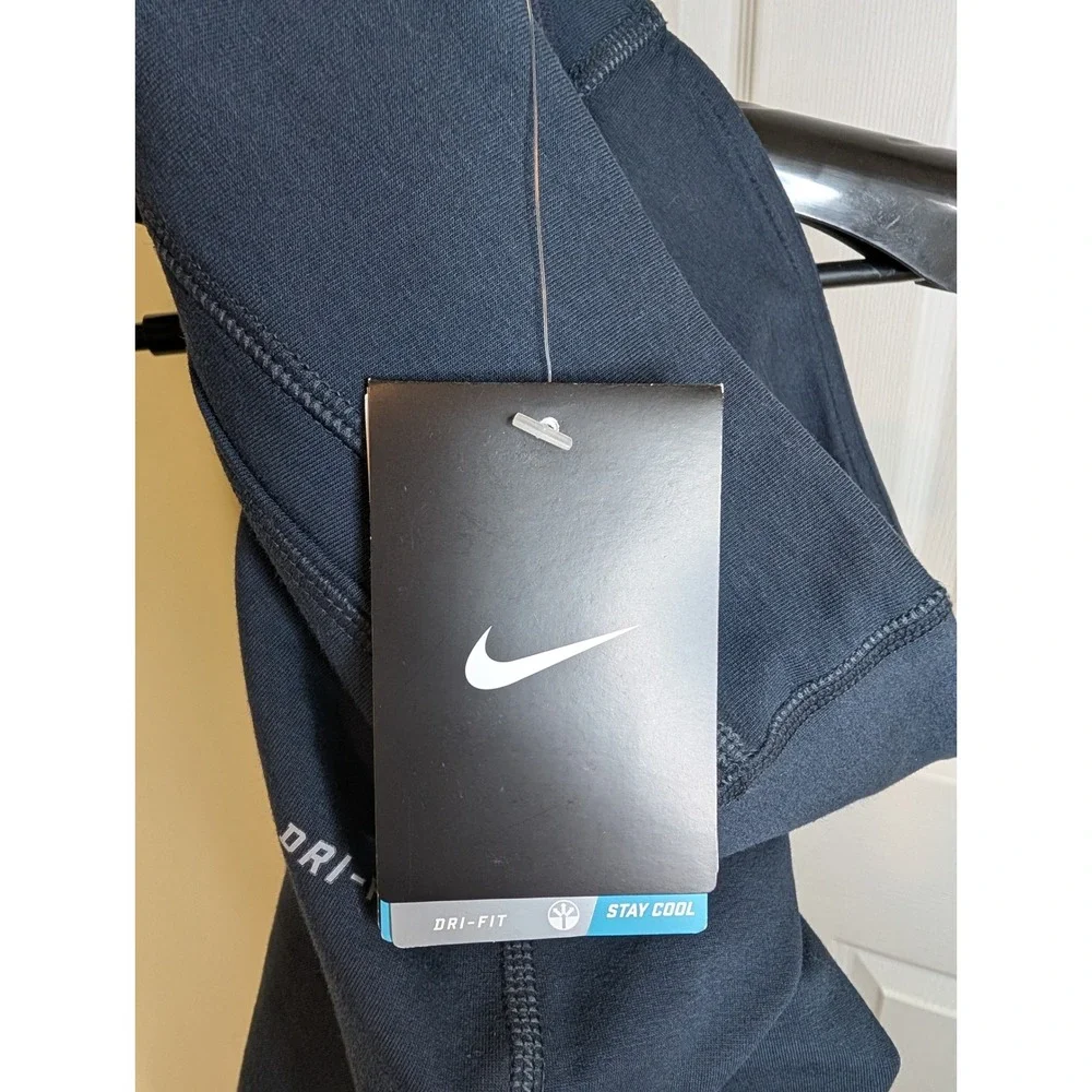 Nike Dri-FIT Leggings Navy Just Do It Capri Cropped Graphic NWT -‎ Size M